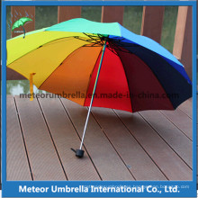 Regalo plegable de la promoción del arco iris Sun y paraguas de la lluvia Paraguas